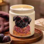 Plum Cashmere Cream Candle; pet boutique las vegas