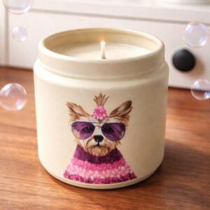 Pup Lavender Driftwood Cream Candle
