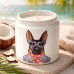 Pup Santal Coconut Cream Candle; pet boutique las vegas