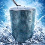 Blue Stainless Tumbler w Straw