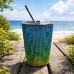 Ombre Stainless Tumbler w Straw