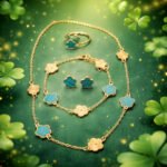 Green Clover Lariat Necklace