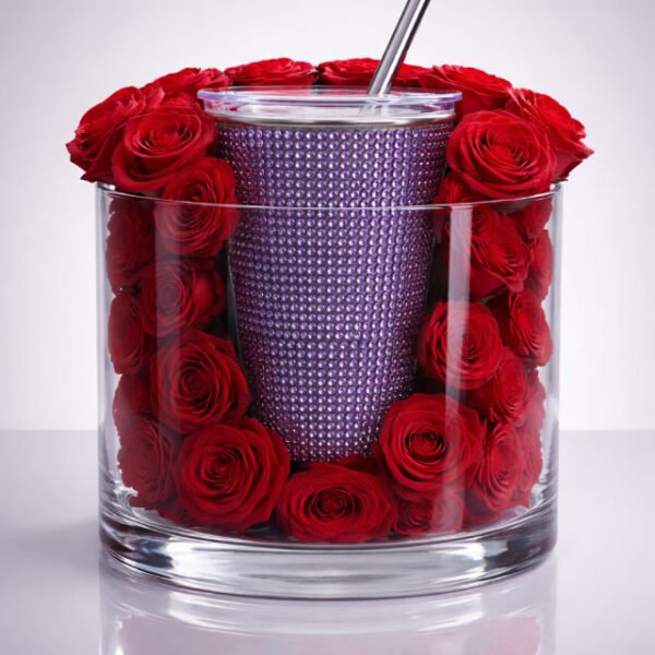 Purple Stainless Tumbler-w Straw