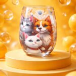Cat Wine Glass