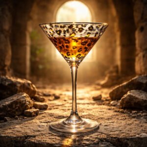 Leopard Martini Glass