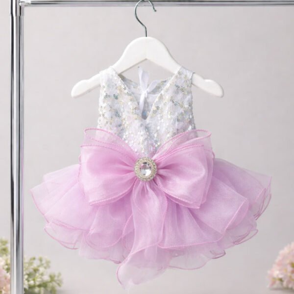 Pink sparkle sheer dress